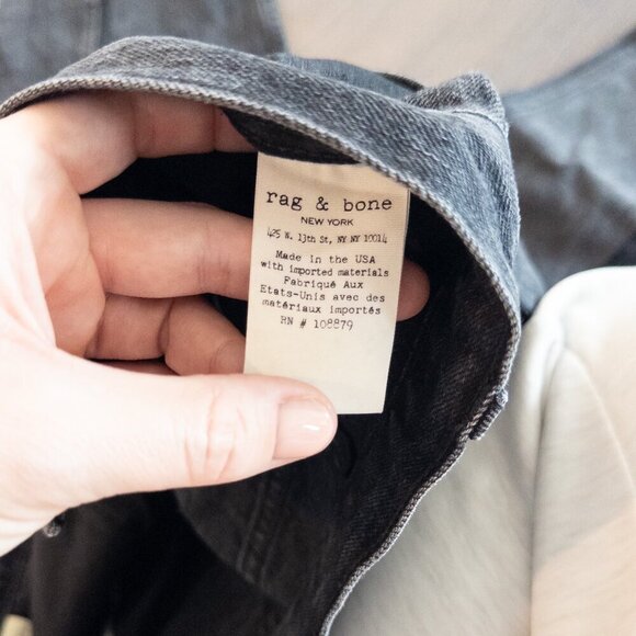 NEW Rag & Bone Two Tone Distressed Straight Leg Jean Limited Collection $495 - Picture 11 of 12